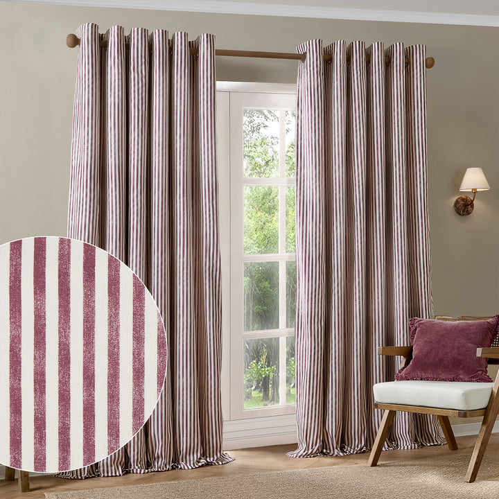 Hebden 168x137 Eyelet Curtains Beetroot
