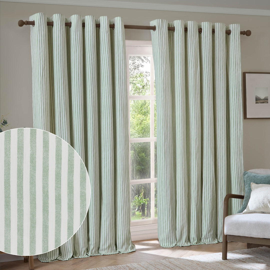 Hebden 168x229 Eyelet Curtains Eucalyptus