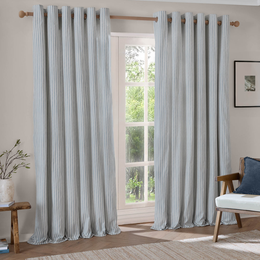 Hebden 168x183 Eyelet Curtains Mineral Blue - image 4