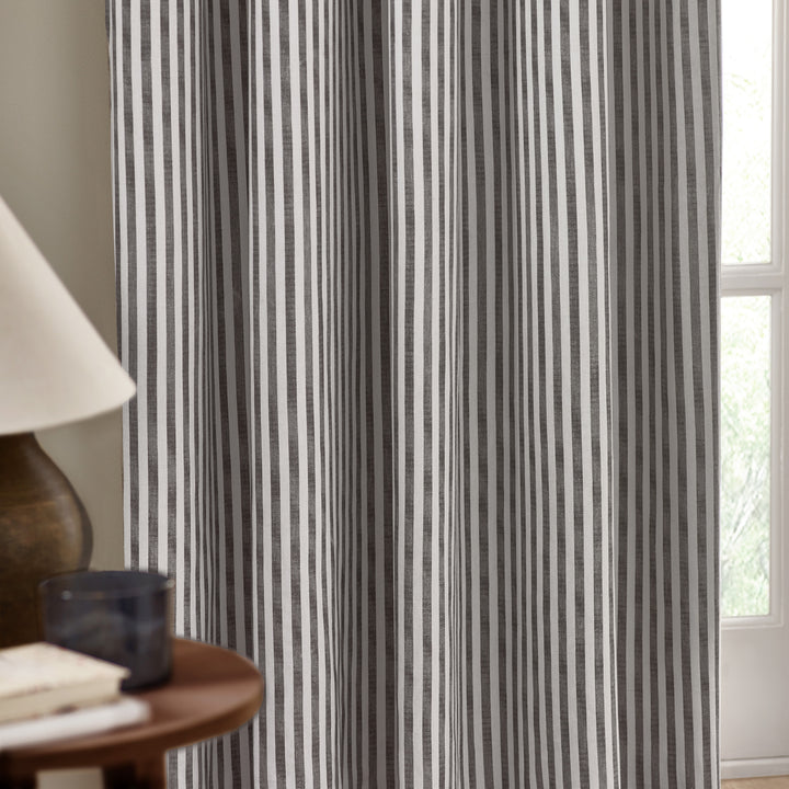 HEBDEN 117X137 EYELET CURTAINS GREY