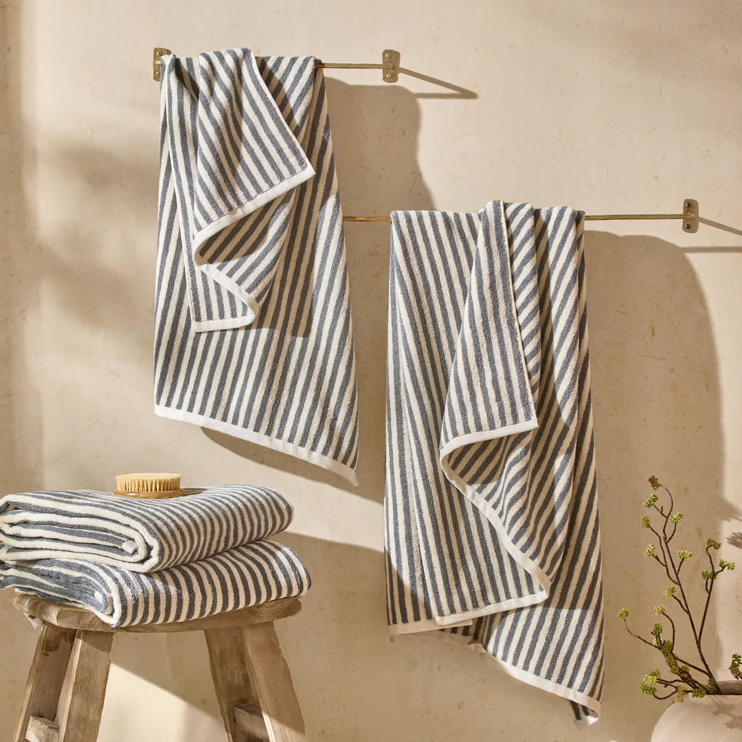 Hebden 100x180cm XL Bath Sheet Towel Grey - image 4