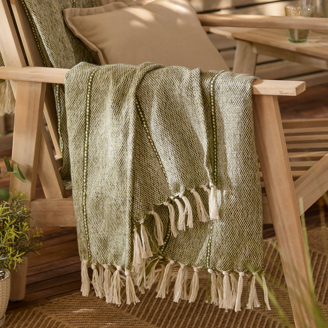 Hedon 130x180 Outdoor Throw Moss