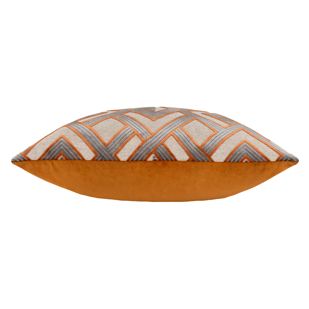 HENLEY 50X50 CUSHION CASE GINGER/GREY