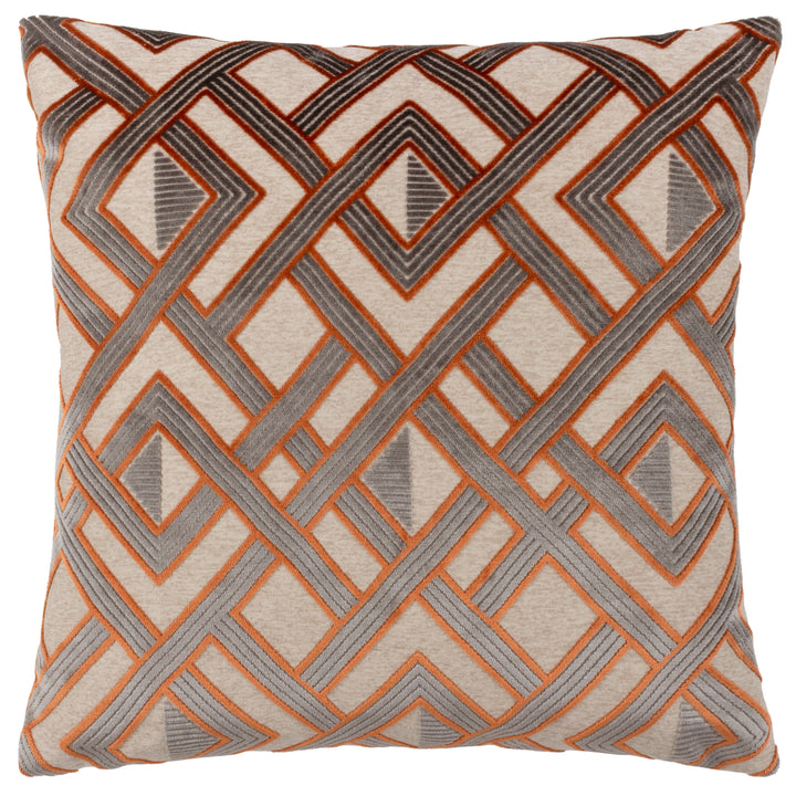 HENLEY 50X50 CUSHION CASE GINGER/GREY
