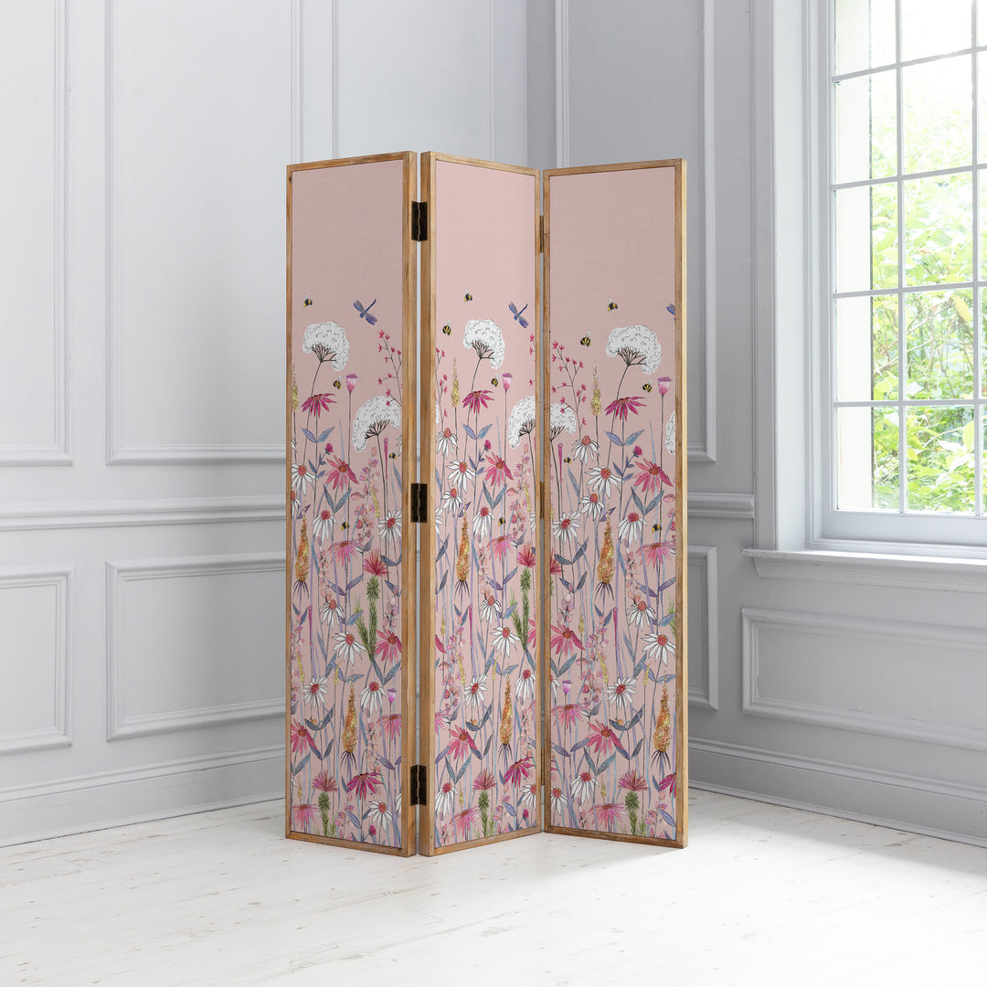ANTIQUE GREY ROOM DIVIDER HERMIONE BLUSH