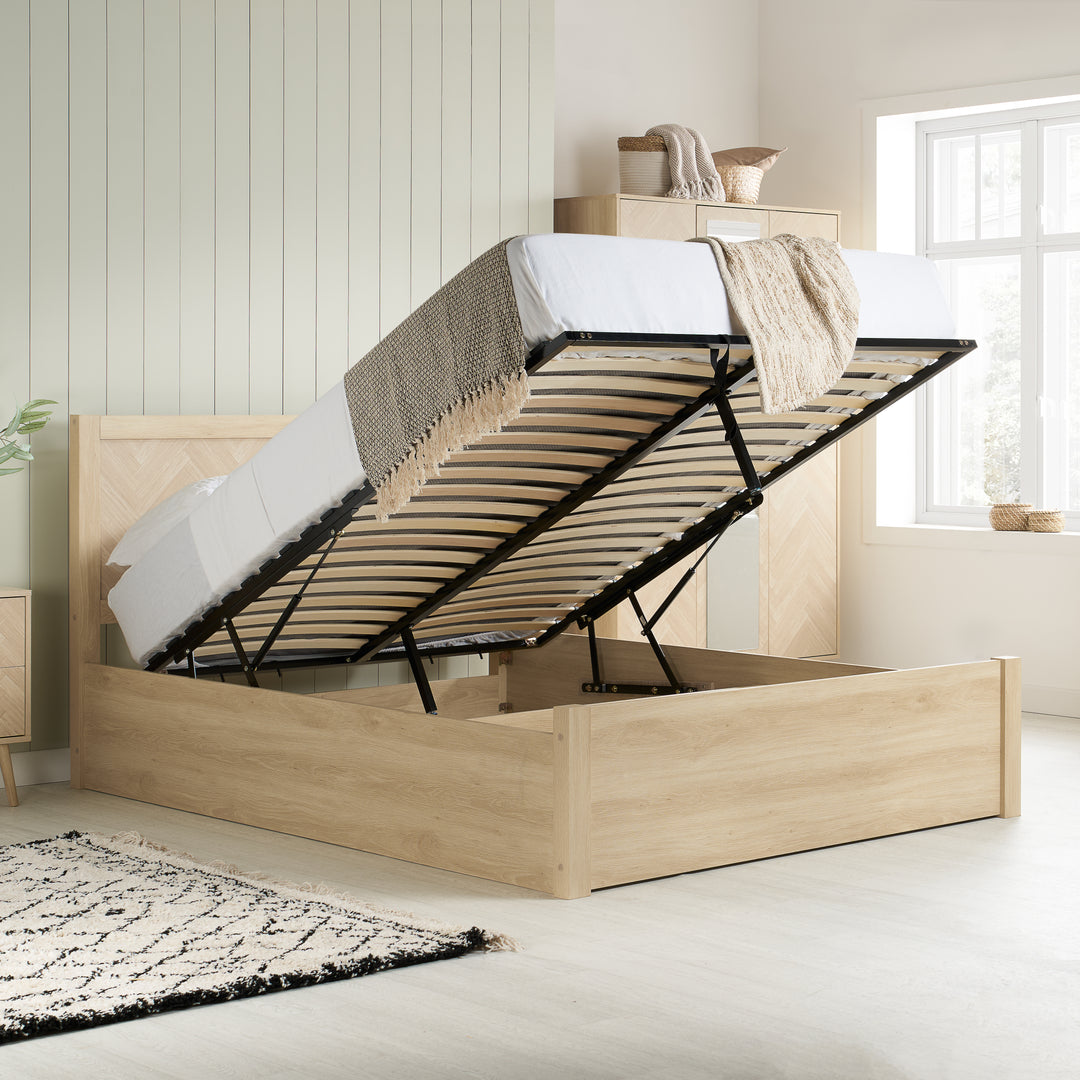 Herringford Double Ottoman Bed