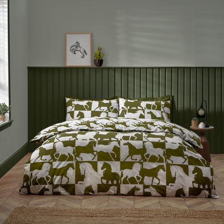 Herve Super King Duvet Set Olive - image 4