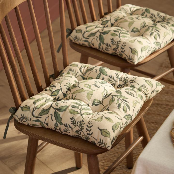 Herb Garden 40x40 Seat Pads Green