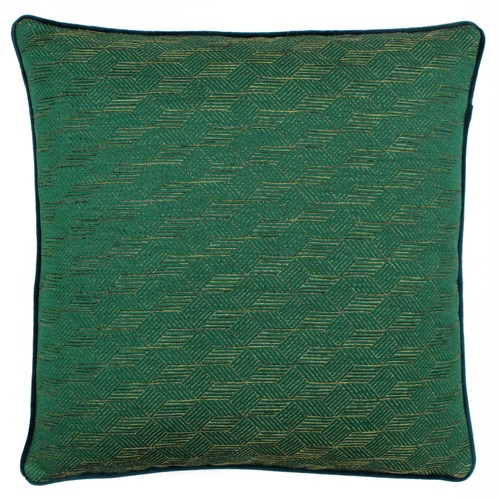 HIGHBURY CUSHION CASE 50X50 EMER/GOLD
