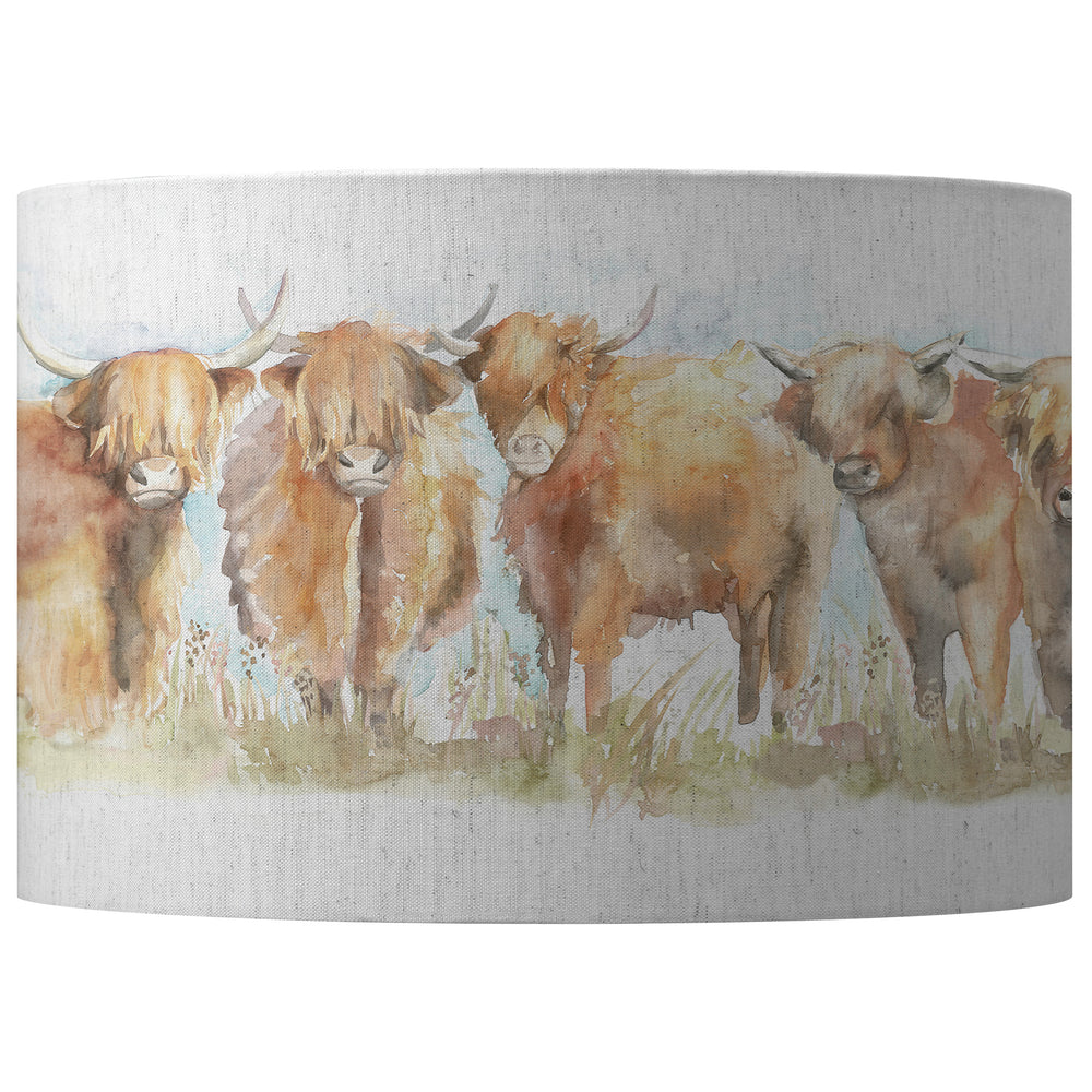 Highland Cattle EVA 40x25cm Lampshade Linen - image 2