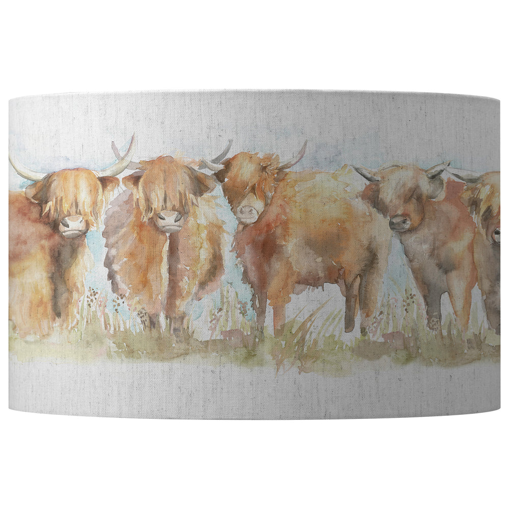 Highland Cattle EVA 52x29cm Lampshade Linen - image 2