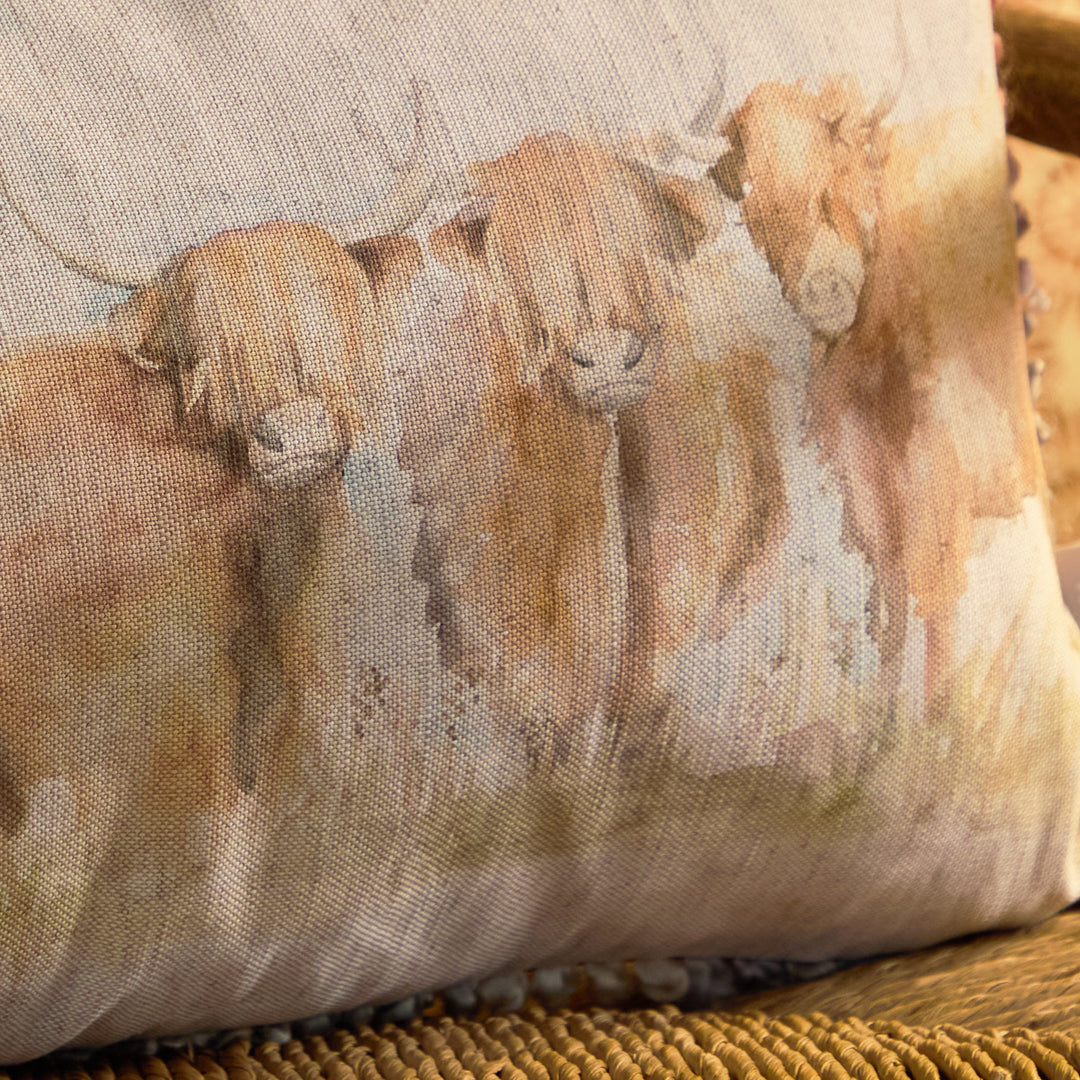 HIGHLAND CATTLE 30X50 CUSHION CASE MULTI