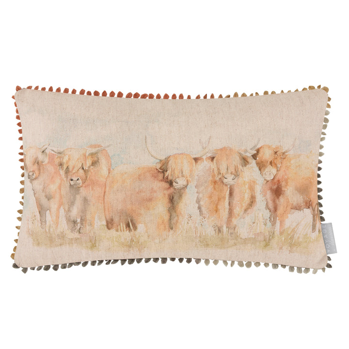 HIGHLAND CATTLE 30X50 CUSHION CASE MULTI