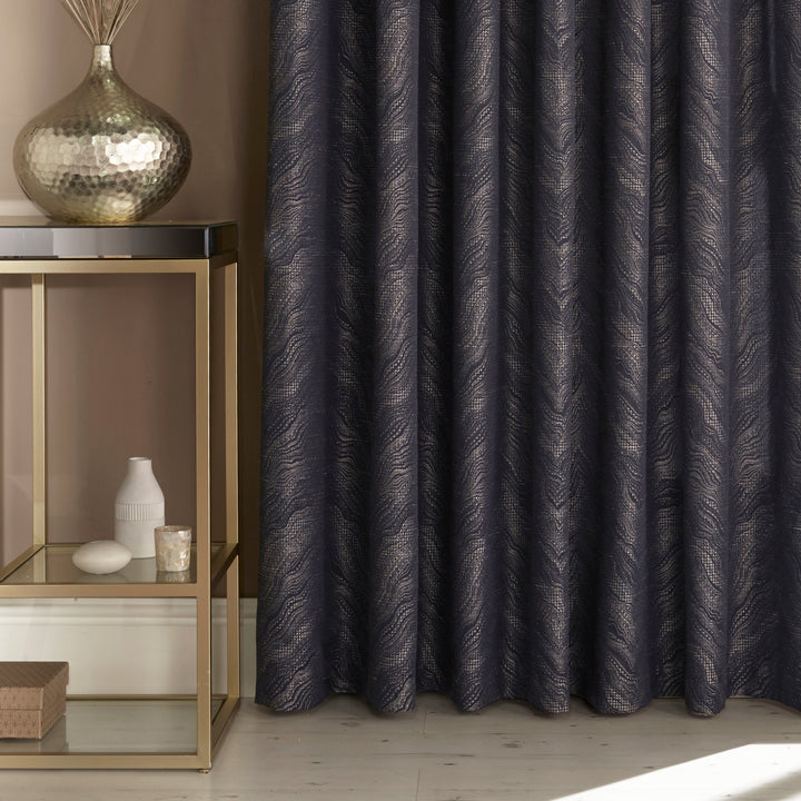 HIMALAYA 229X183 EYELET CURTAINS NAVY