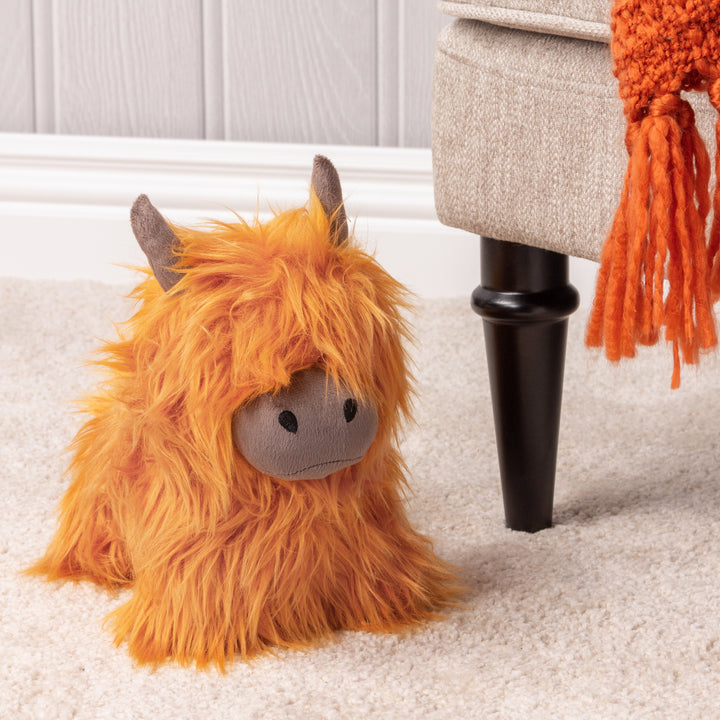 Highland Cow Doorstop - Orange