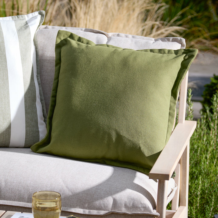 Holmfirth Canvas 45x45 Outdoor Cushion Case Eucalyptus
