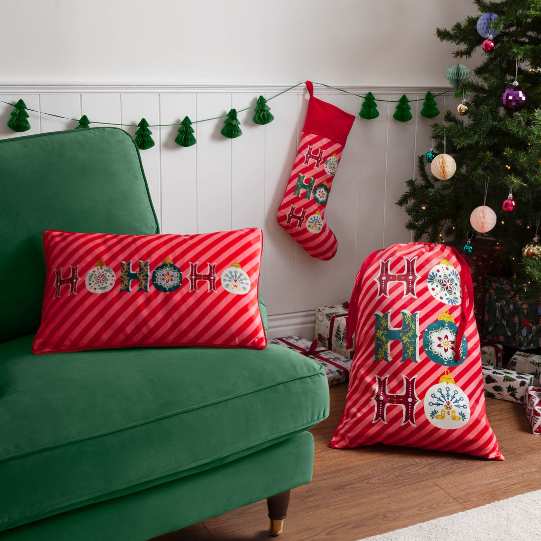 Ho Ho Ho 30x50 Cushion Case Red - image 6