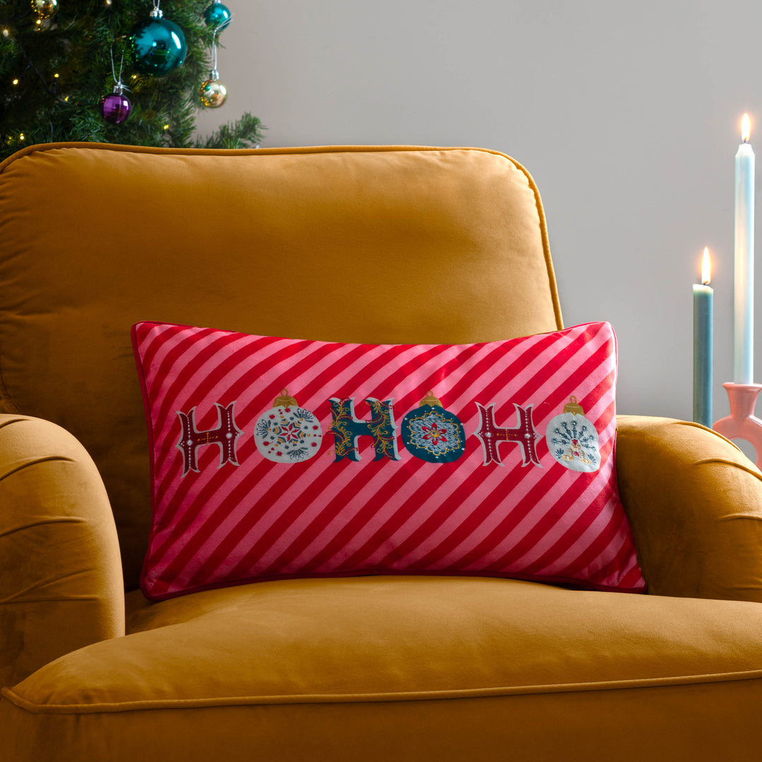 Ho Ho Ho 30x50 Cushion Case Red