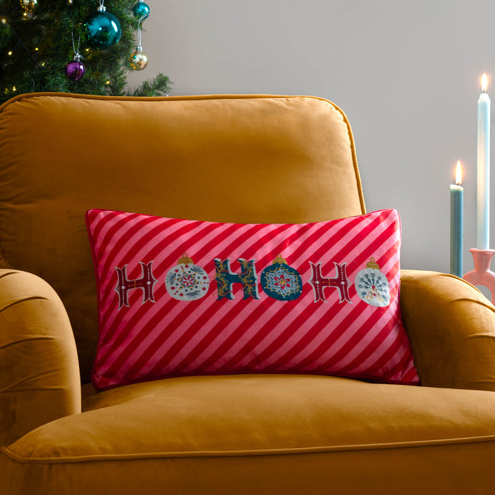 Ho Ho Ho 30x50 Cushion Case Red