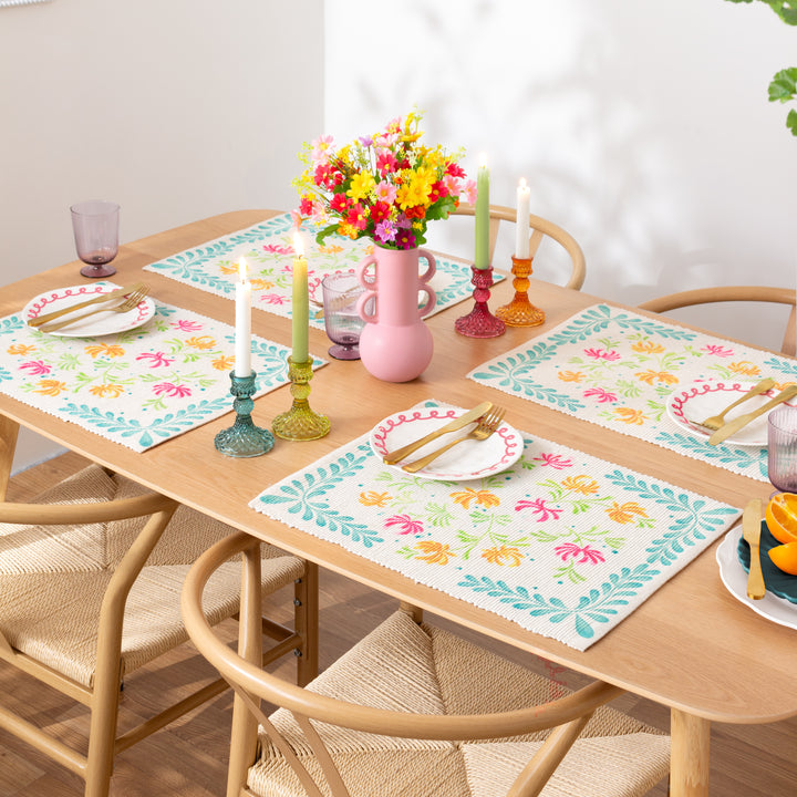 Honeysuckle 46x36 Set Of 4 Table Placemats Multi