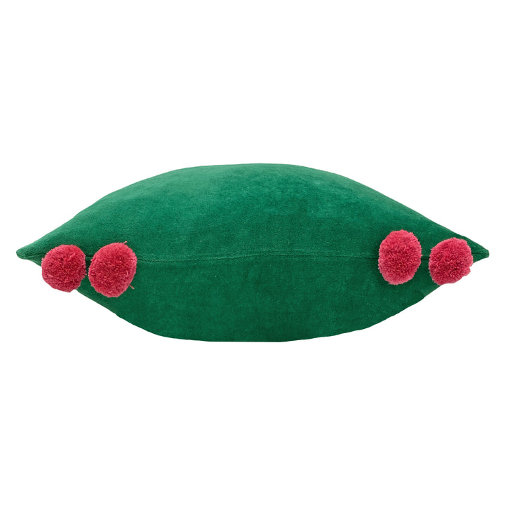 HOOLA 45X45 CUSHION CASE EMERALD/RASPBERRY