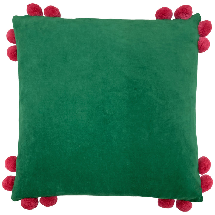 HOOLA 45X45 CUSHION CASE EMERALD/RASPBERRY