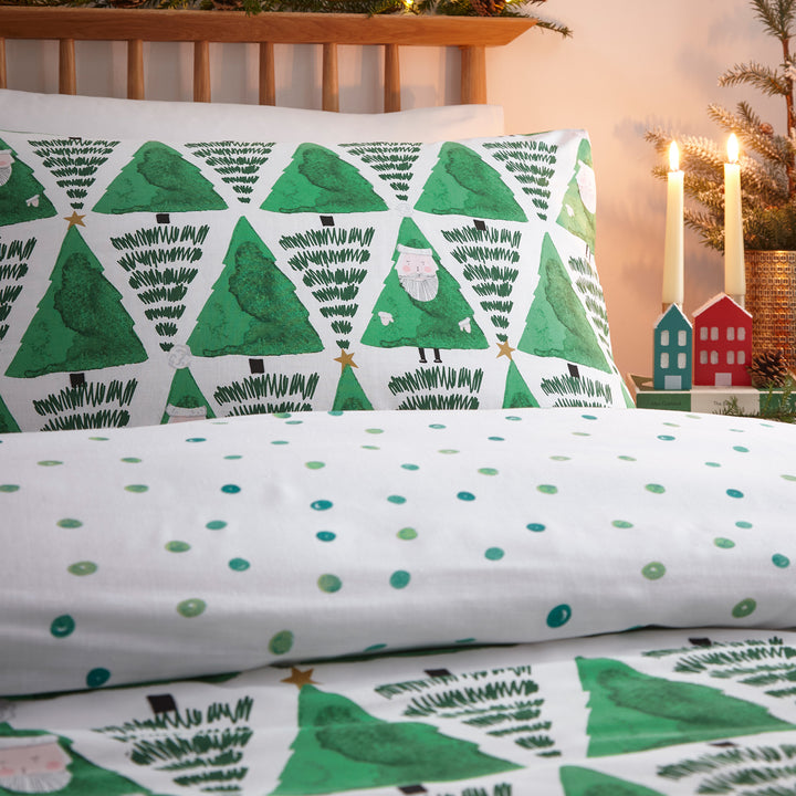 Hide And Seek Santa Toddler Duvet Set Green - image 3