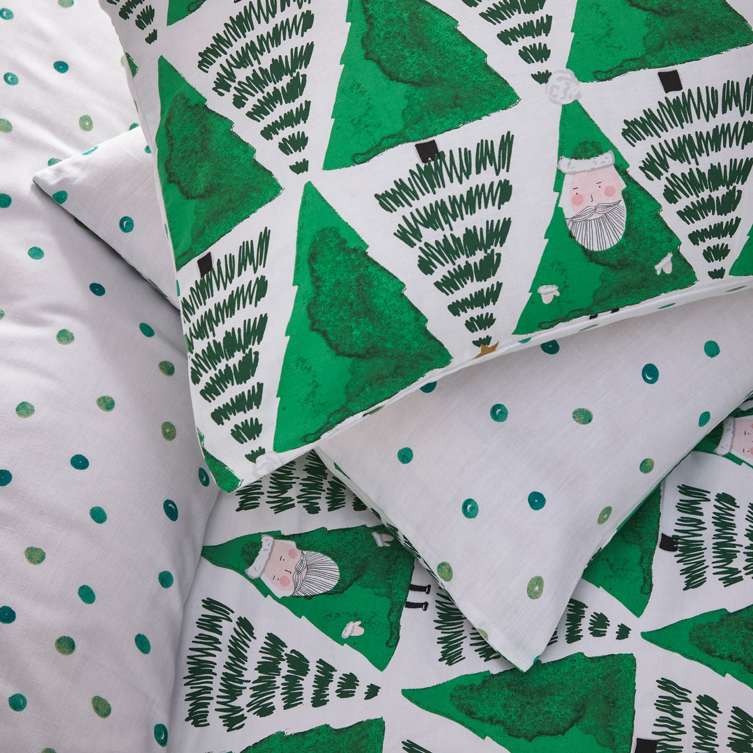 Hide And Seek Santa Toddler Duvet Set Green - image 4