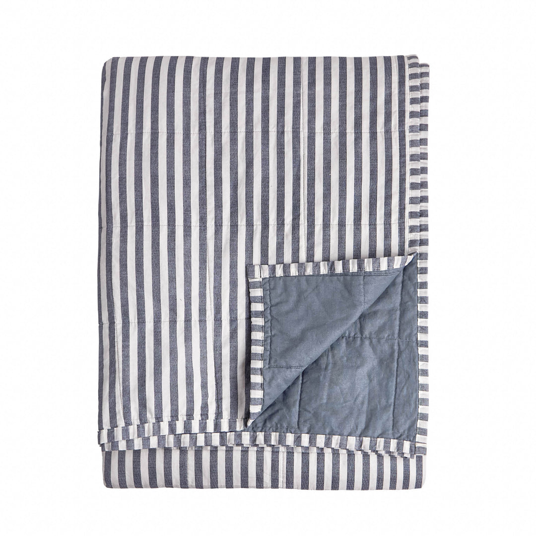 Hebden Stripe 150x200 Bedspread Navy / Denim Blue - image 3
