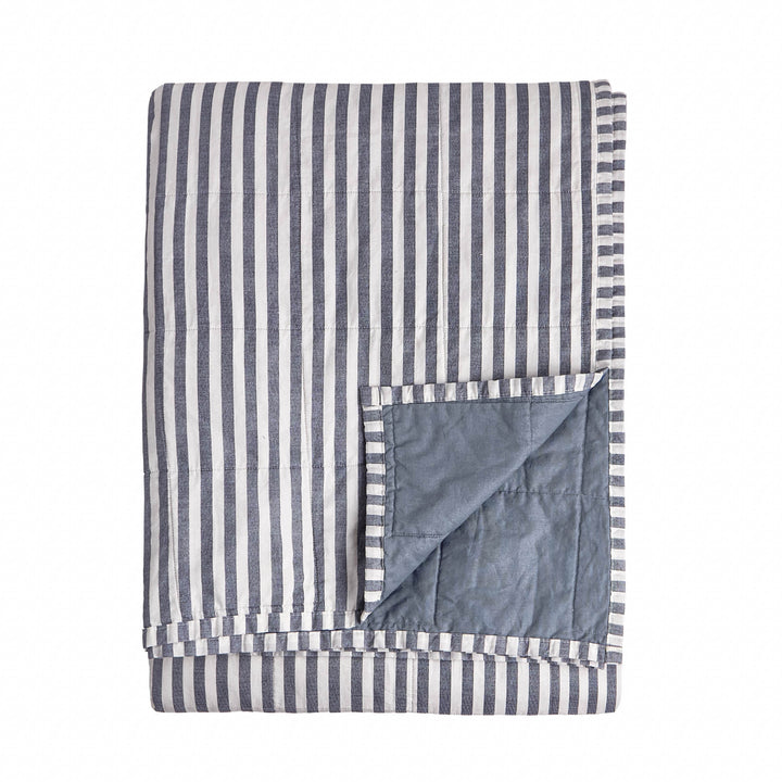 Hebden Stripe 150x200 Bedspread Navy / Denim Blue - image 3