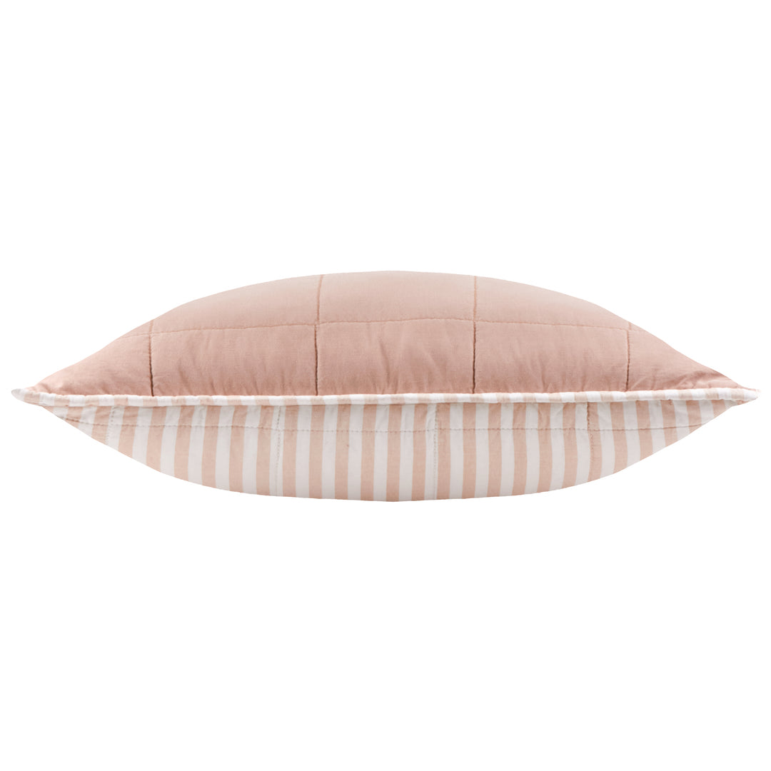 Hebden Stripe 55x55 Cushion Case Blush / Cotta - image 5