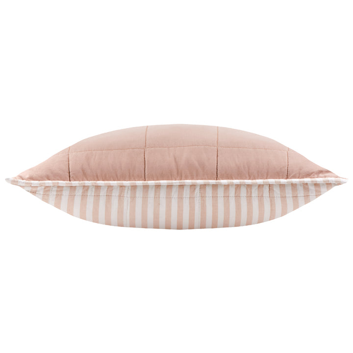 Hebden Stripe 55x55 Cushion Case Blush / Cotta - image 5
