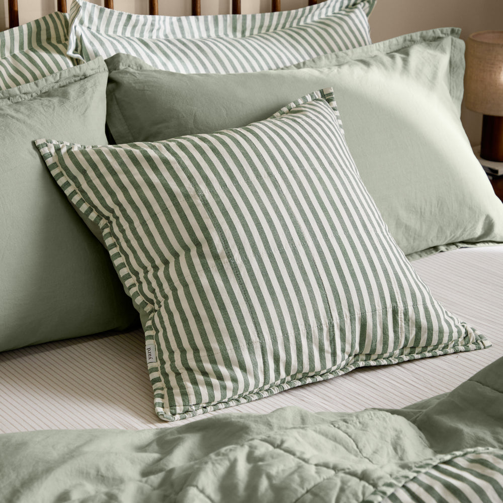 Hebden Stripe 55x55 Cushion Case Forest / Bay Green - image 2