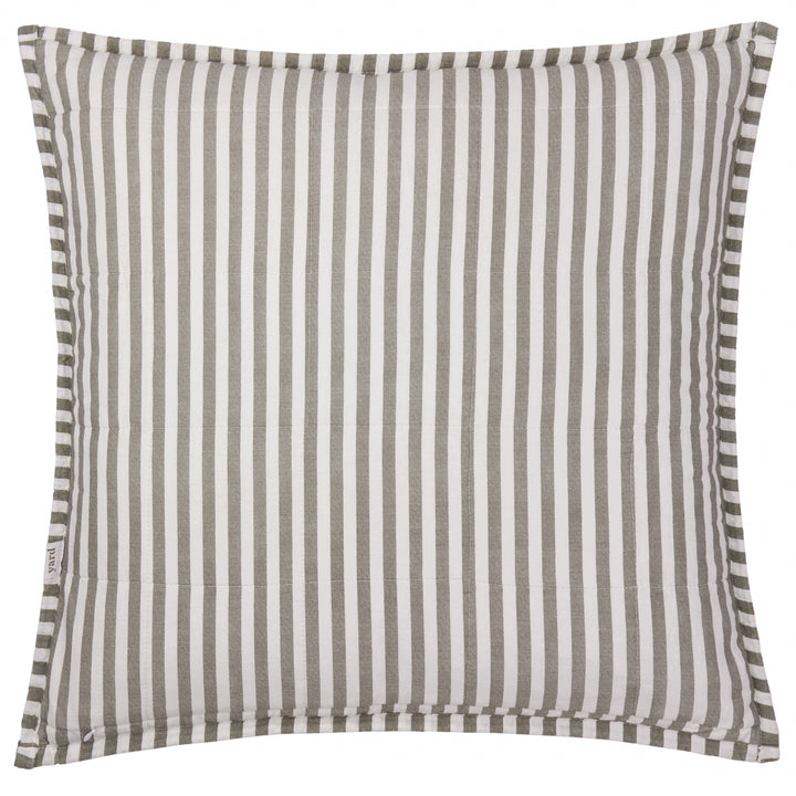 Hebden Stripe 55x55 Cushion Case Mole / Stone - image 3