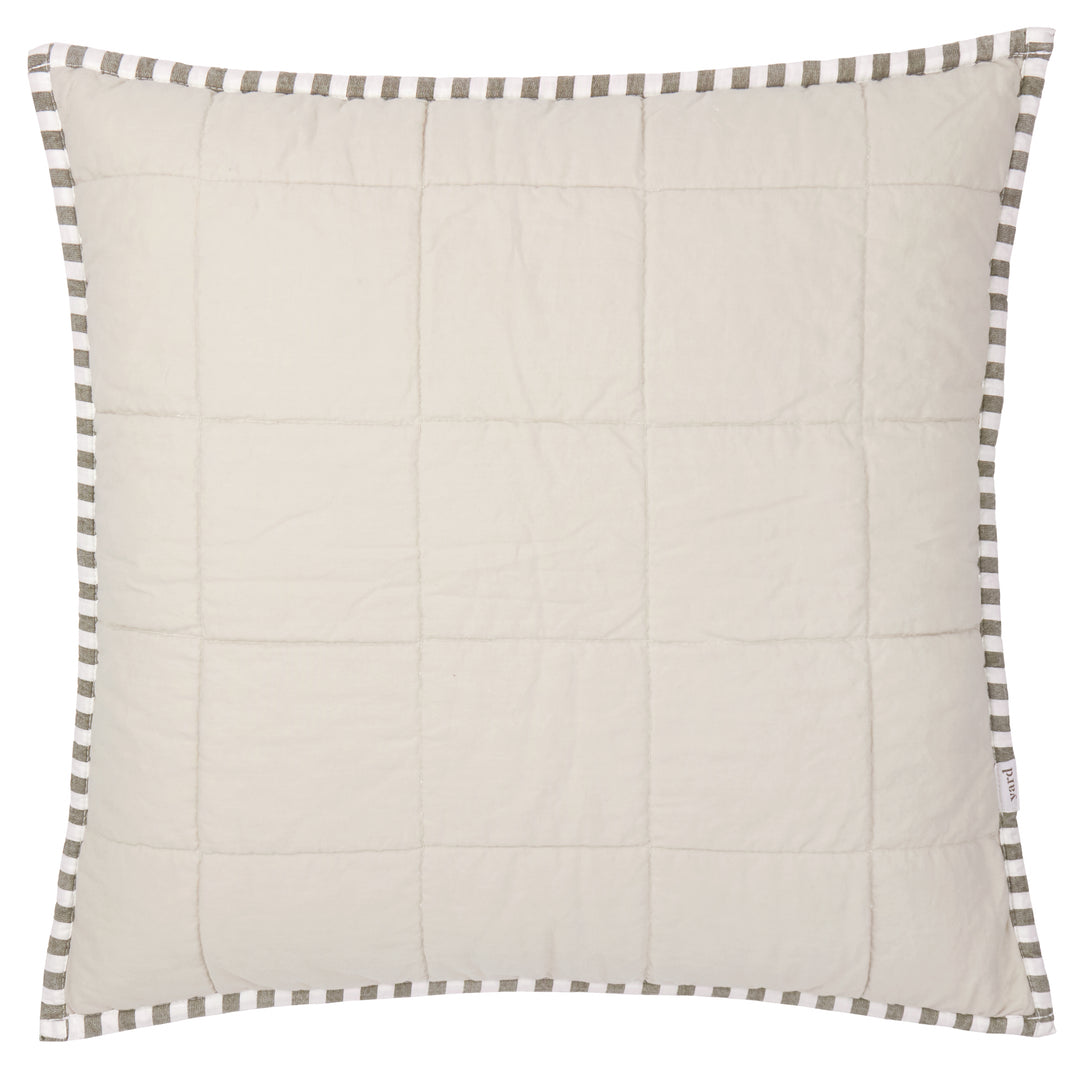 Hebden Stripe 55x55 Cushion Case Mole / Stone - image 4