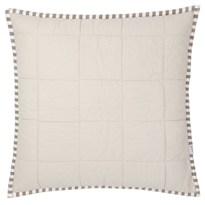 Hebden Stripe 55x55 Cushion Case Mole / Stone - image 4
