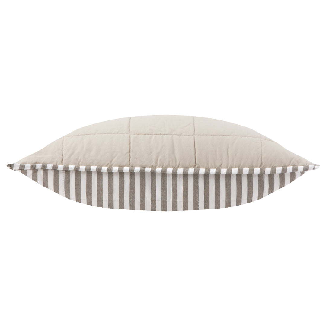 Hebden Stripe 55x55 Cushion Case Mole / Stone - image 5