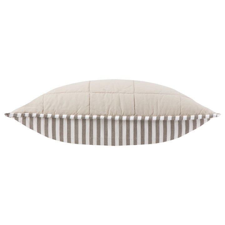 Hebden Stripe 55x55 Cushion Case Mole / Stone - image 5