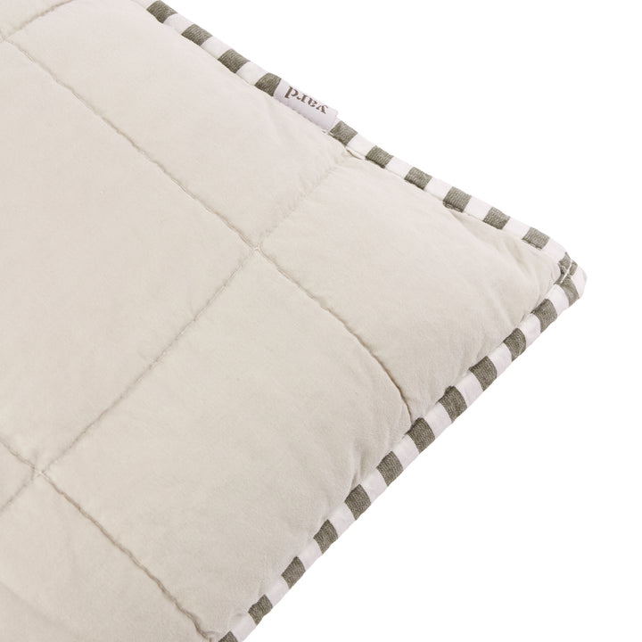 Hebden Stripe 55x55 Cushion Case Mole / Stone - image 6