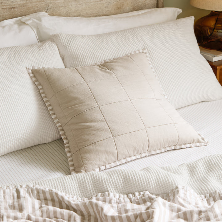 Hebden Stripe 55x55 Cushion Case Natural / Stone