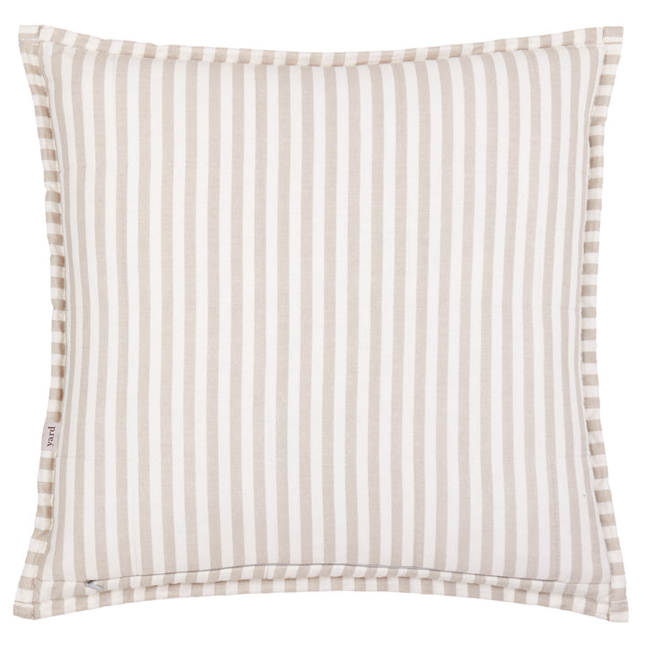 Hebden Stripe 55x55 Cushion Case Natural / Stone - image 4