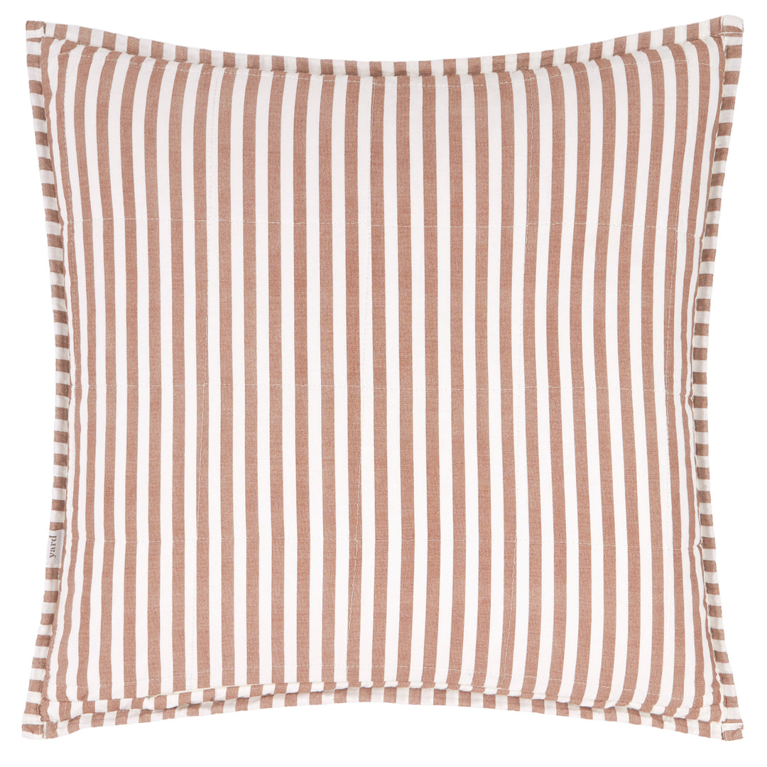 Hebden Stripe 55x55 Cushion Case Pecan / Cotta - image 4