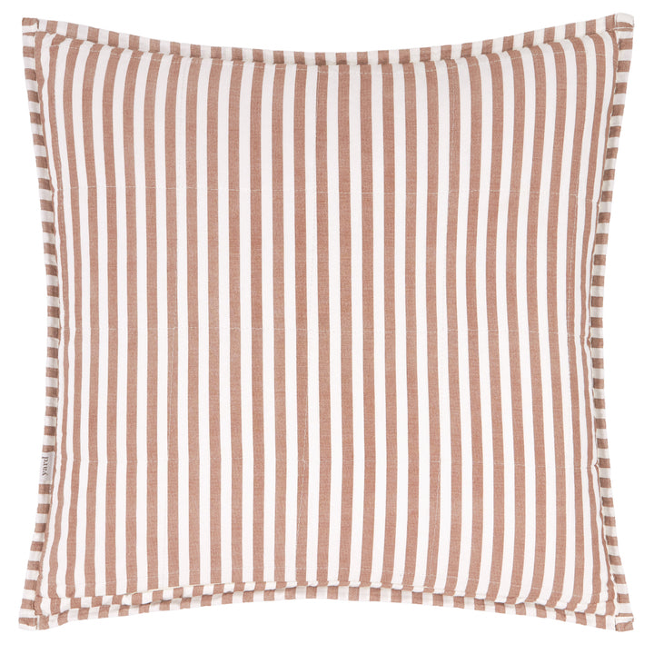 Hebden Stripe 55x55 Cushion Case Pecan / Cotta - image 4