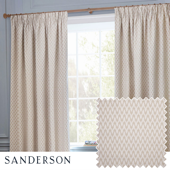 HUTTON 117X137 PENCIL PLEAT CURTAINS LINEN
