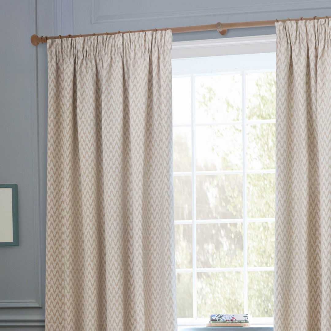 HUTTON 117X137 PENCIL PLEAT CURTAINS LINEN