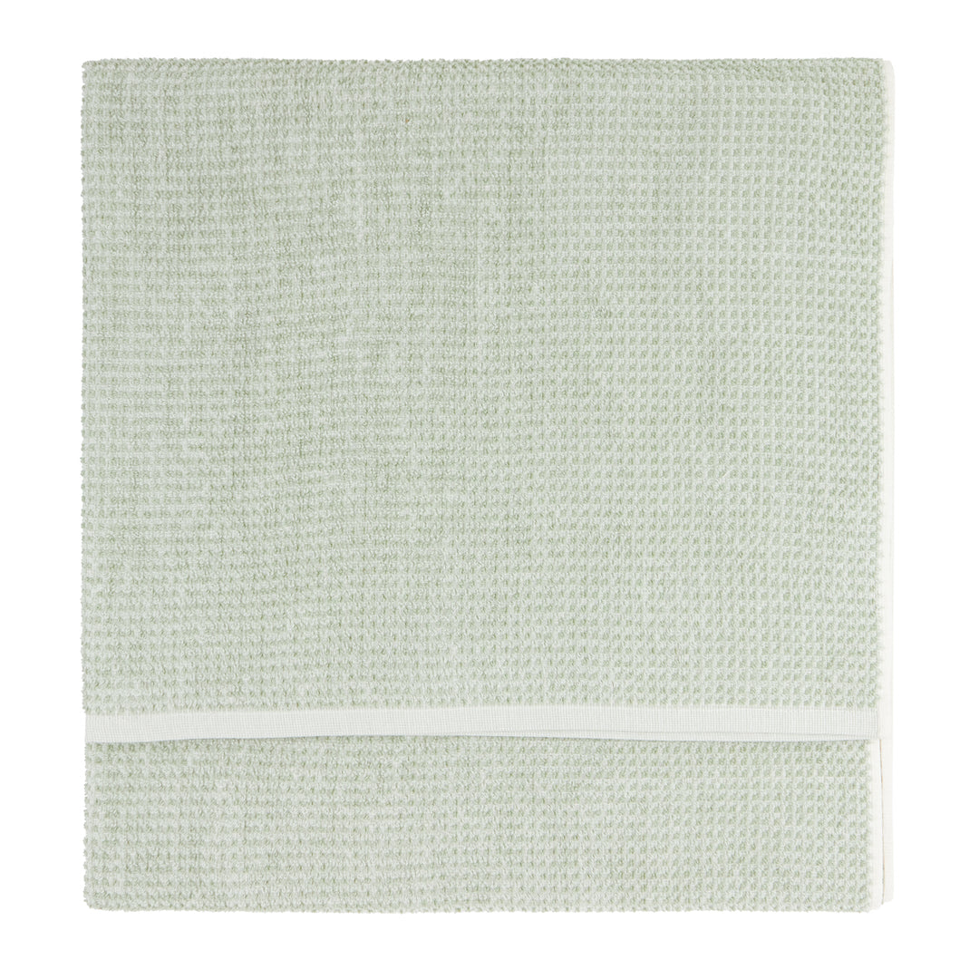 Hebden Waffle 100x180cm XL Bath Sheet Bay Green - image 2