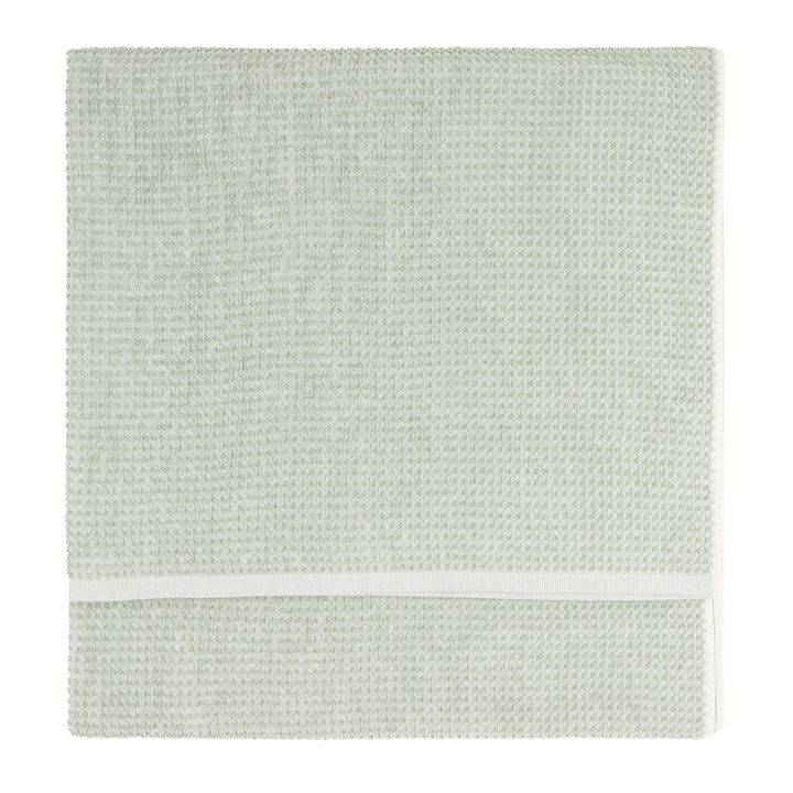 Hebden Waffle 100x180cm XL Bath Sheet Bay Green - image 2