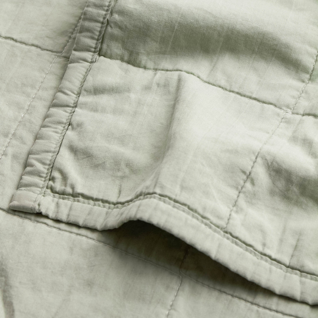 Hebden Washed Cotton 150x200 Bedspread Bay Green - image 4