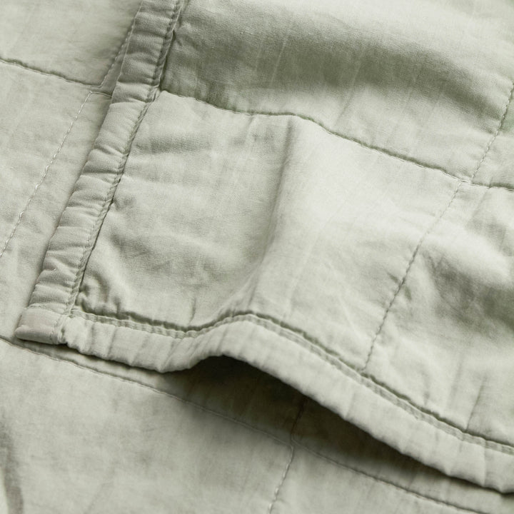 Hebden Washed Cotton 150x200 Bedspread Bay Green - image 4