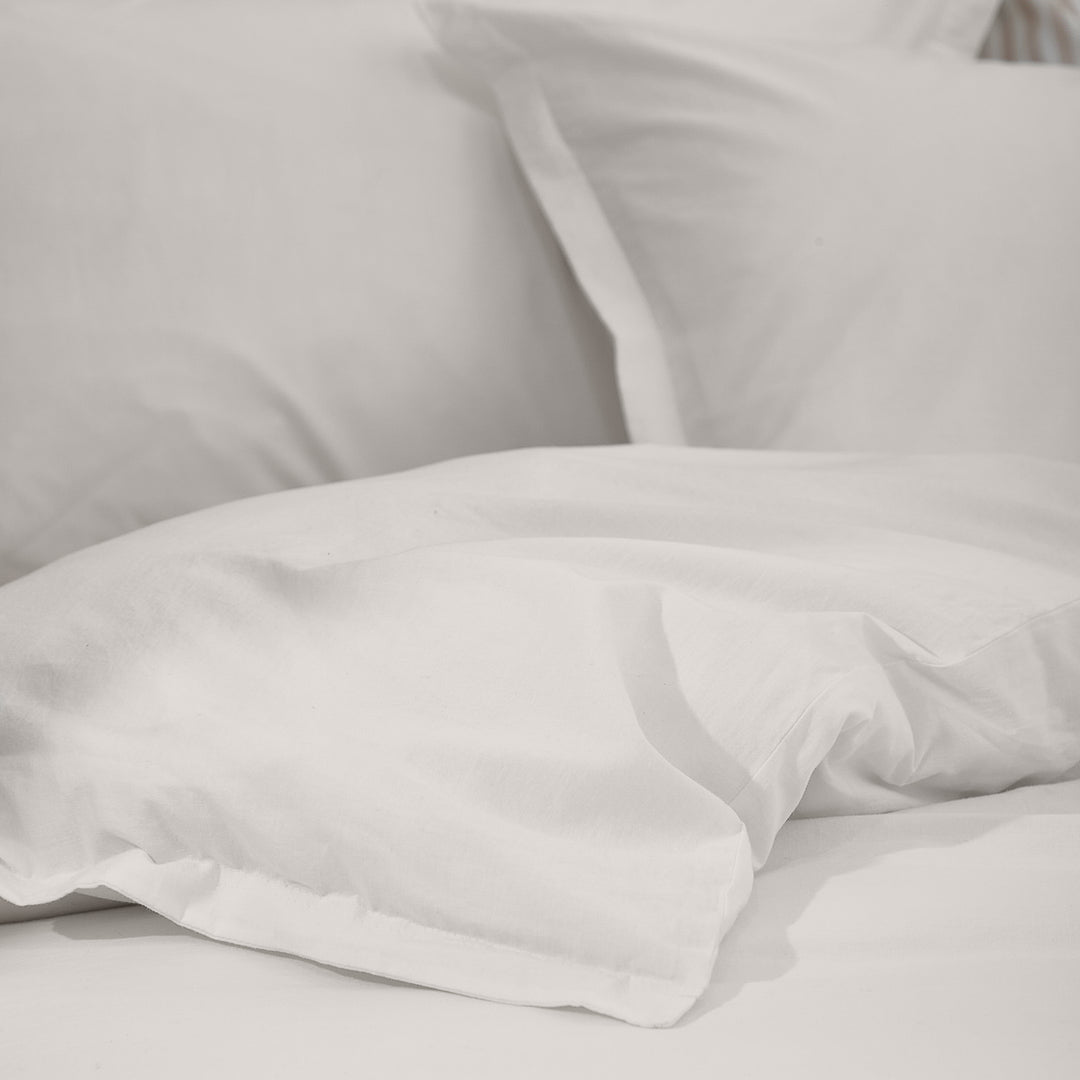 Hebden Washed Cotton Super King Duvet Set Chalk - image 4